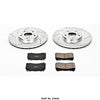 Power Stop K3029 Front Z23 Carbon Fiber Brake Pads with Drilled & Slotted Brake Rotors Kit