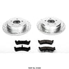 Power Stop K1858 Rear Z23 Carbon Fiber Brake Pads with Drilled & Slotted Brake Rotors Kit