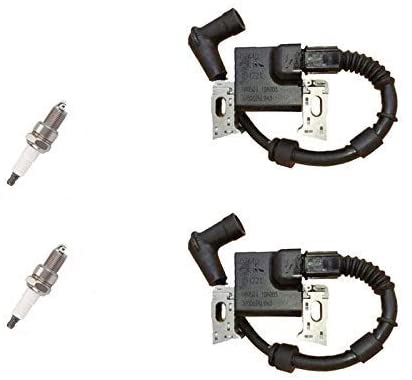 PARTSRUN 2-Pack ID#DZ440 1K1 H40S01 10A003 Ignition Coil + 2PCS Spark Plug Fits Honda 30500Z6L043 for GX630,GX660,GX690,GXV630,GXV661 ZF042V-2DHHS