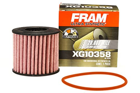 FRAM Filtro de aceite de repuesto ultra sintético para automóviles, diseñado para cambios de aceite sintético que duran hasta 20 K millas, XG10358 (paquete de 1)