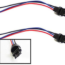 iJDMTOY (2) 3156/3157 Male Adapter Wiring Harness For Car Motorcycle Headlight Tail Lamp Turn Signal Lights Retrofit