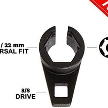3/8-Inch Drive by 7/8-Inch (22 mm) Offset Oxygen Sensor Socket-Universal Puller and Removal Tool