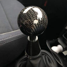 RYANSTAR Universal Shift Knob Gear Shifter Knobs with 3 Adapters Shifter Level Stick Carbon Fiber Style Round Ball Red