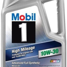 Mobil 1 10W-30 High Mileage Full Synthetic Motor Oil, 5 qt.