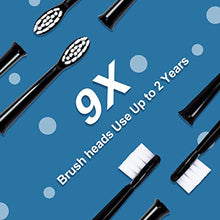 Electric Toothbrush, Including 9 Toothbrush Heads, 2 Minutes Smart Timer, 35000VPM Motor, Full Charge can be Used for up to 30 Days, 6 Brushing Modes, IPX7 Waterproof (Black)