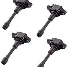 ENA Pack of 4 Ignition Coils compatible with 2008-2017 Nissan - Altima Sentra Cube Rogue Versa Infiniti FX50-1.6L 1.8L 2.5L UF-549 C1696 UF549 5C1753
