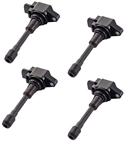 ENA Pack of 4 Ignition Coils compatible with 2008-2017 Nissan - Altima Sentra Cube Rogue Versa Infiniti FX50-1.6L 1.8L 2.5L UF-549 C1696 UF549 5C1753