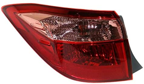 Koolzap For 17-19 Corolla Outer Taillight Taillamp Rear Tail Light Lamp w/Bulb Left Side