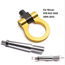 EPMAN Sport Auto Trailer Tow Hook Screw-On Front Rear Aluminum for Nissan GTR R35 350Z 2009-2015 TK-RTHLPH014 (Golden)