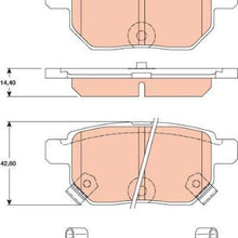 TRW TPC1423 Premium Ceramic Rear Disc Brake Pad Set
