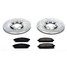 Power Stop K2279 Front Z23 Carbon Fiber Brake Pads with Drilled & Slotted Brake Rotors Kit