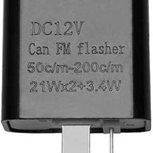 2 Pin Electronic Turn Signal Flasher Relay Fix Motorcycle Turn Signal Hyper Flash Motorcycle Blink Adjustable LED Turn Signal Hyper Indicator Flasher Relay