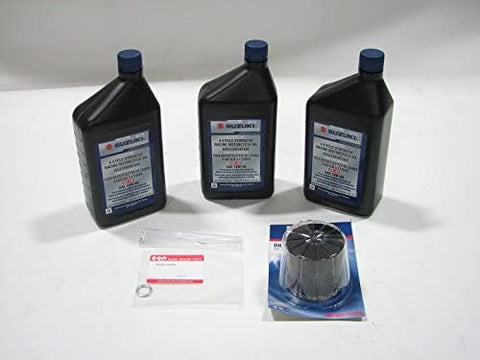 Suzuki Genuine 3-Quart Full Synthetic Oil Change KIT 990A0-01E40-3KT