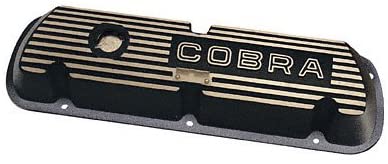 Ford Racing M6582F302 Valve Cover, Cobra For 289/302/351 Engines, Black With Cobra Logo