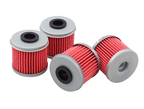 MOTOKU Pack of 4 Oil Filter for Honda TRX450ER TRX450R ATV CRF250R CRF250X CRF450R CRF450X CRF150R CRF150RB for Husqvarna TC250 TE250 TXC250 TE310