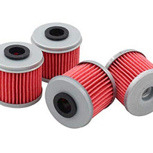 MOTOKU Pack of 4 Oil Filter for Honda TRX450ER TRX450R ATV CRF250R CRF250X CRF450R CRF450X CRF150R CRF150RB for Husqvarna TC250 TE250 TXC250 TE310