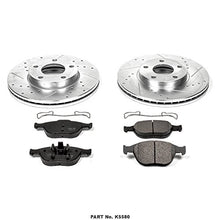 Power Stop K5580 Front Z23 Carbon Fiber Brake Pads with Drilled & Slotted Brake Rotors Kit