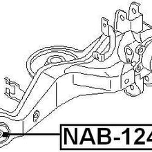 ARM BUSHING REAR ASSEMBLY - Febest # NAB-124 - 1 Year Warranty
