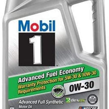 Mobil 1 Advanced Fuel Economy Full Synthetic Motor Oil 0W-30, 5-Quart, Single Bundle M1-103A Extended Performance Oil Filter