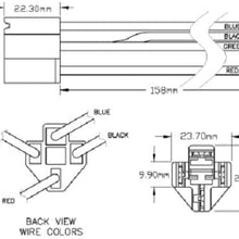 Connector Socket Pigtail 6" for 4-Prong Flashers and Relays, 16 / 14 ga, AR401C …