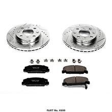 Power Stop K699 Front Z23 Carbon Fiber Brake Pads with Drilled & Slotted Brake Rotors Kit