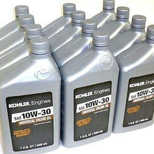 1 Case (12 Quarts) Original Kohler SAE 10W30 Engine Oil 2535706 2535706-S