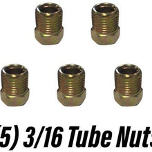 ASD Brake Line Fittings Assortment For 3/16" Tube (3/8" - 24 Thread, Inverted Flare) (Pack of 15-5 Short Nuts, 5 Long Nuts, 5 Unions)