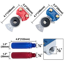 KOOTANS Service and Emergency Glad Hands and Anodized Aluminum Extension Handles Grips Set for Semi Truck Trailer Tractor RVs, Air Brake Coupling Handshake, Gladhands Connector