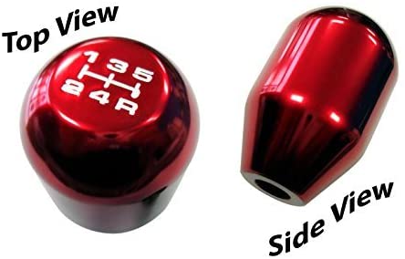 12x1.25mm Threaded 5 Speed TYPE R Type S Shift knob in RED Billet Aluminum (No Adapters – Threaded) m12x1.25 JDM Short Throw Manual Transmission Gear Shifter Selector for Suzuki Samurai Equator Geo Tracker