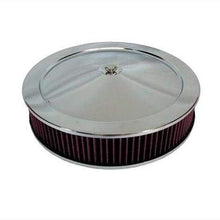 Big End Performance 70510 14 in. x 3 1/2 in. Reusable Chrome Air Cleaner Assembly
