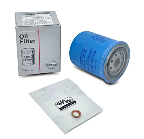 Genuine OEM Engine Oil Filter 15208-55Y0A + Drain Plug 4STEED MOTORS 11026-JA00A Fit For Nissan Infiniti