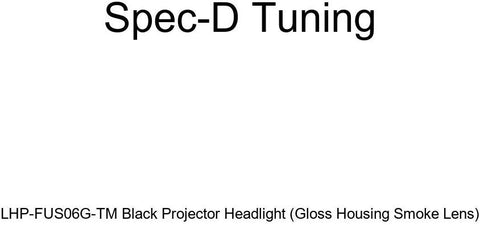 Spec-D Tuning LHP-FUS06G-TM Black Projector Headlight (Gloss Housing Smoke Lens)