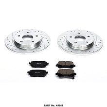 Power Stop K4569 Rear Z23 Carbon Fiber Brake Pads with Drilled & Slotted Brake Rotors Kit