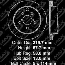 [Rear] Max Brakes Premium XDS Rotors with Carbon Ceramic Pads KT017132