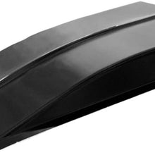 Harwood HRD-1107: Hood Scoop, Cowl Induction, 43 in. Long, 28 in. Wide, 4 in. Tall, Fiberglass, Black Gelcoat, Each