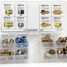 4LIFETIMELINES Fitting Assortment 1/4" Tube Nut, Union, Adapter, 8 SKU