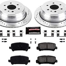 Power Stop K7127 Rear Brake Kit with Drilled/Slotted Brake Rotors and Z23 Evolution Ceramic Brake Pads