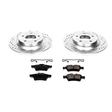 Power Stop K5842 Rear Z23 Carbon Fiber Brake Pads with Drilled & Slotted Brake Rotors Kit