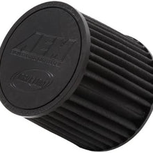 AEM 21-200BF Universal DryFlow Clamp-On Air Filter: Round Tapered; 2.25 in (57 mm) Flange ID; 5.125 in (130 mm) Height; 6 in (152 mm) Base; 5.125 in (130 mm) Top