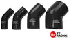4-ply Silicone 45 Degree Elbow Radiator Hose Joiner Pipe Black 102mm 102mm 4