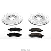 Power Stop K5405 Front Z23 Carbon Fiber Brake Pads with Drilled & Slotted Brake Rotors Kit