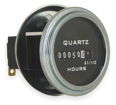 Hour Meter, Electrical, Round, 10-80VDC