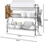 Chenbz Kitchen Shelf Dish Drainer Rack Kitchen 3 Layer Multifunction Storage Rack Countertop Cutlery Shelf with Removable Cutlery Holders 67 24 52cm