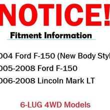 Detroit Axle - Pair (2) 6LUG Front Drilled and Slotted Brake Kit Rotors w/Ceramic Pads w/Hardware & Brake Kit Cleaner & Fluid for 4WD 4x4-2005 2006 2007 2008 Ford F-150 - [06-08 Lincoln Mark LT]