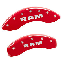 MGP Caliper Covers 12043SRAMRD 'RAM' Engraved Caliper Cover with Red Powder Coat Finish and Silver Characters, (Set of 4)
