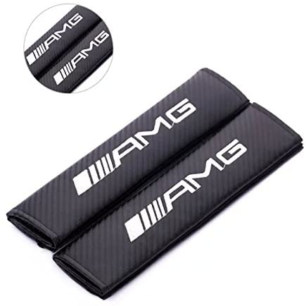 Amooca Spec-R ///AMG Carbon Fiber Seat Belt Cover Shoulder Pad Cushion - 1 Pair