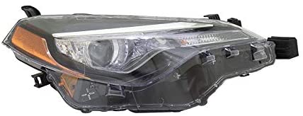 Rareelectrical NEW RIGHT HEADLIGHT COMPATIBLE WITH TOYOTA COROLLA L 2017-19 LED BULB TO2503249 81110-02M70
