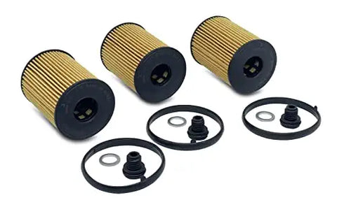 Set of 3 Oil Filter 26350-2S000 / 21513-23001 Only Compatible with Hyundai Sonata 2.5L (2500), Santa Fe 2.5L, Kia Sorento 2.5L