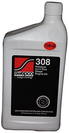 Swepco 308 15w40 Premium CJ-4 Plus Diesel Engine Oil Qt.