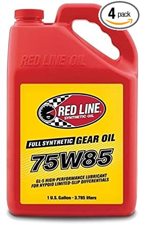Red Line 50105-4PK 75W85 GL-5 Gear Oil, 1 Gallon, 4 Pack